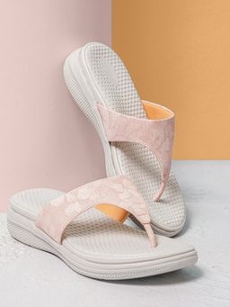 Indifeet - Peach Comfortable & Trendy EVA Printed Denim Upper Sandals