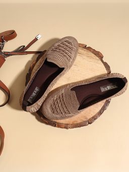 Indifeet - Brown Casual Daily Soft Mesh Ballerinas with Memory Insole and Flexible Outsole