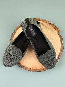 Indifeet - Grey Casual Daily Soft Mesh Ballerinas with Memory Insole and Flexible Outsole