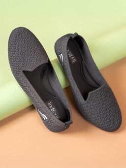 Indifeet - Grey Casual Daily Soft Mesh Ballerinas with Memory Insole and Flexible Outsole