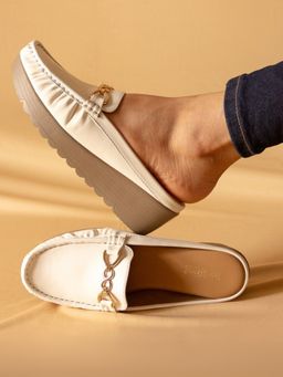 Indifeet - Stylish & Comfortable White Slip On Loafers