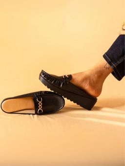 Indifeet - Stylish & Comfortable Black Slip On Loafers