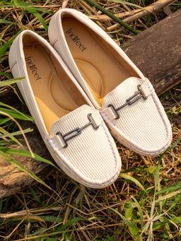 Indifeet - Stylish & Comfortable Cream Slip On Loafers