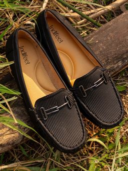 Indifeet - Stylish & Comfortable Black Slip On Loafers