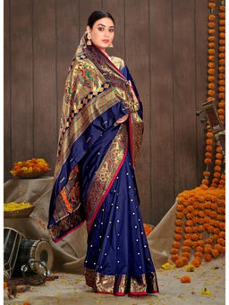 EXCLUSIVA - Blue Paithani Saree with Unstitched Blouse