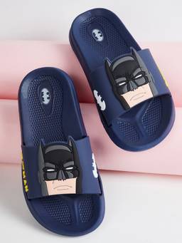 max - Boys Navy Blue Batman Sliders