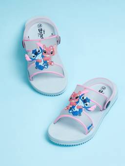 max - Girls Blue Stitch Printed Slingback Sandals