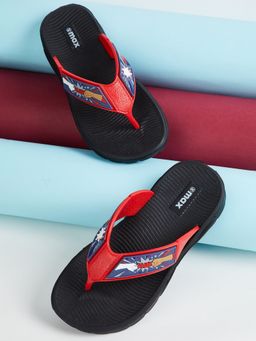 max - Boys Red Textured Flipflops