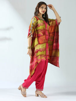 Ishnya - Multi-Color Printed Kaftan with Salwar (Set of 2)