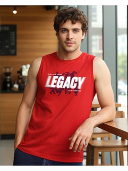 Bewakoof - Bold Red Legacy Graphic Printed Vest