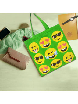 Earth Bags - Emoji Expression Flat Bag in Green