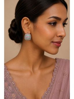 VIVINIA By Vidhi Mehra - Diamond Look Multi-Color Stone Stud Earrings