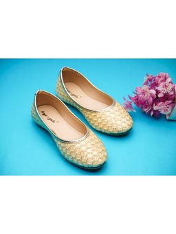 BOYZ N GALZ - Girls Gold Embellished Mojaris