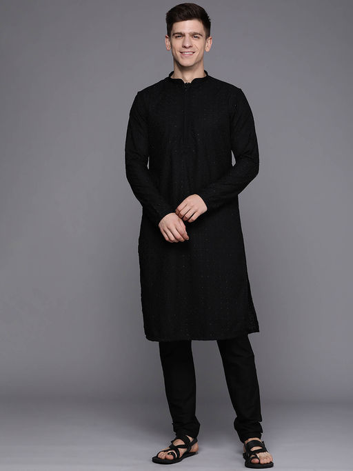 Manyavar Blended Cotton Kurta for Men