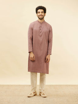 Manyavar - Blended Viscose Woven Kurta for Men