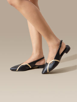 Chaal Chalan - Veronica Pointed Toe Black Sandals