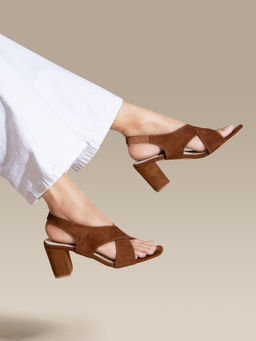 Chaal Chalan - Brown Velve Heels
