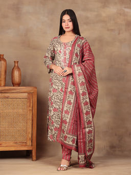 Aravalii - Desert Rose Kurta with Pant and Dupatta