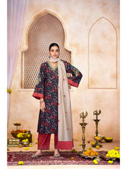 BulBul - Rashmi Printed Navy Kurta And Pant With Dupatta