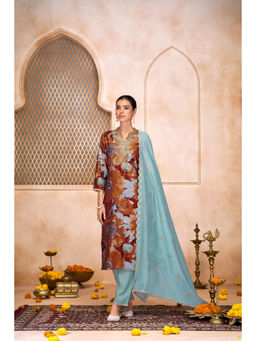 BulBul - Shehnaaz Multi Color Hand Work Kurta And Pant With Dupatta