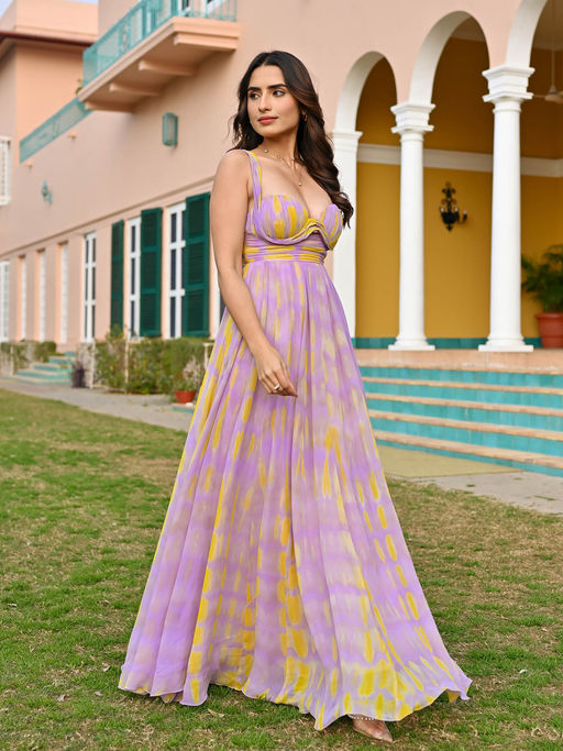 purple and yellow maxi dress agencies turQuoise Lunette Maxi Dress Purple Yellow