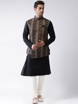 KISAH - Men Multi Nehru Jacket Kurta Churidar (Set of 3)