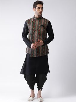 KISAH - Men Multi Nehru Jacket Kurta Dhoti (Set of 3)
