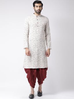 KISAH - Men Multi Color Printed Kurta Dhoti