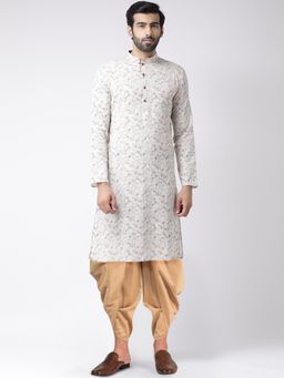 KISAH - Men Multi Color Printed Kurta Dhoti