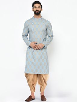 KISAH - Men Blue Kurta Dhoti (Set of 2)