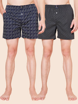 Urban Scottish - Multi-Color Printed Cotton Regular Boxers (Pack of 2)