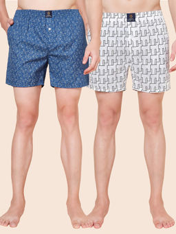 Urban Scottish - Multi-Color Printed Cotton Regular Boxers (Pack of 2)