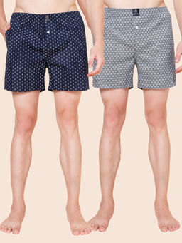 Urban Scottish - Multi-Color Printed Cotton Regular Boxers (Pack of 2)
