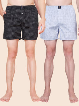 Urban Scottish - Multi-Color Printed Cotton Regular Boxers (Pack of 2)