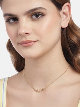 Carlton London - Gold Plated With Cz Animal Fancy Necklace For Women