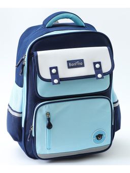 Bonfino - Premium Bear Theme School Backpack - Blue