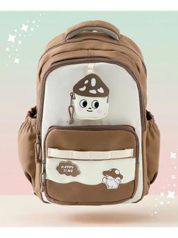 Bonfino - Premium Happy Mushroom School Backpack - Brown
