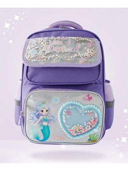 Bonfino - Premium Little Mermaid Kids School Backpack - Purple