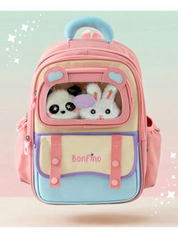 Bonfino - Premium Kids School Backpack with Plush Window - Multi-Color
