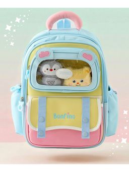 Bonfino - Premium Kids School Backpack with Plush Window - Multi-Color