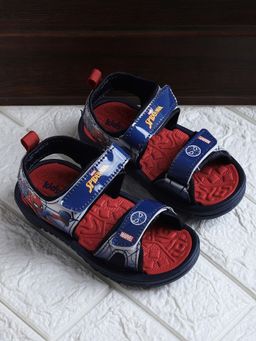 Kidsville - Spiderman Printed Navy Blue Sandals for Boys