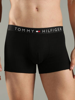 Tommy Hilfiger - Black Solid Low Rise Trunks - Pack Of 3