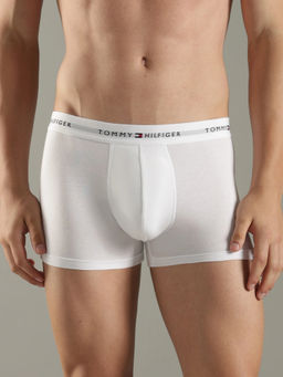 Tommy Hilfiger - White Solid Low Rise Trunks - Pack Of 3