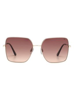 French Connection - Women UV Protected Square Brown Lens Gradient Sunglasses (58)