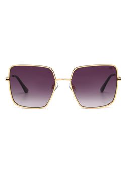 French Connection - Women UV Protected Square Purple Lens Gradient Sunglasses (57)