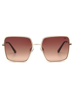 French Connection - Women UV Protected Square Brown Lens Smoke Sunglasses (57)