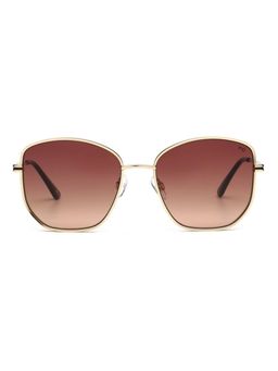 French Connection - Women UV Protected Square Brown Lens Gradient Sunglasses (57)