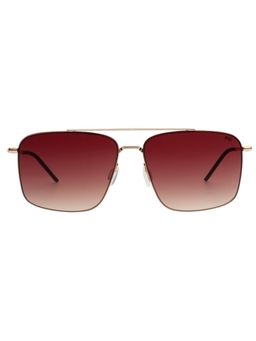 French Connection - Men UV Protected Square Brown Lens Smoke Sunglasses (60)