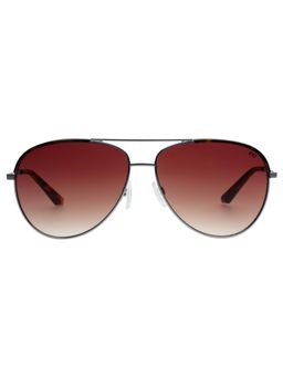 French Connection - Men UV Protected Aviator Brown Lens Smoke Sunglasses (61)