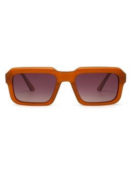 Scott Sunglasses - Unisex UV Protected Rectangle Brown Lens Gradient Sunglasses (53)